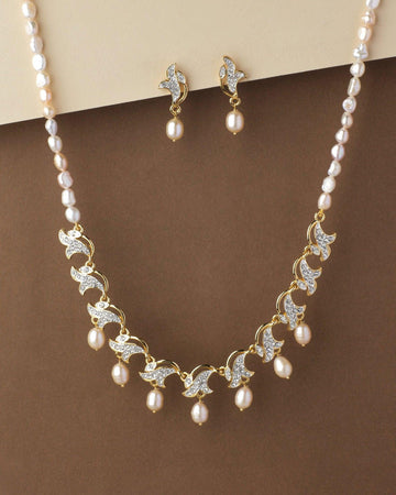 Trendy Real Pearl Necklace Set - Chandrani Pearls