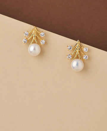 Trendy Real Pearl Stud Earring - Chandrani Pearls