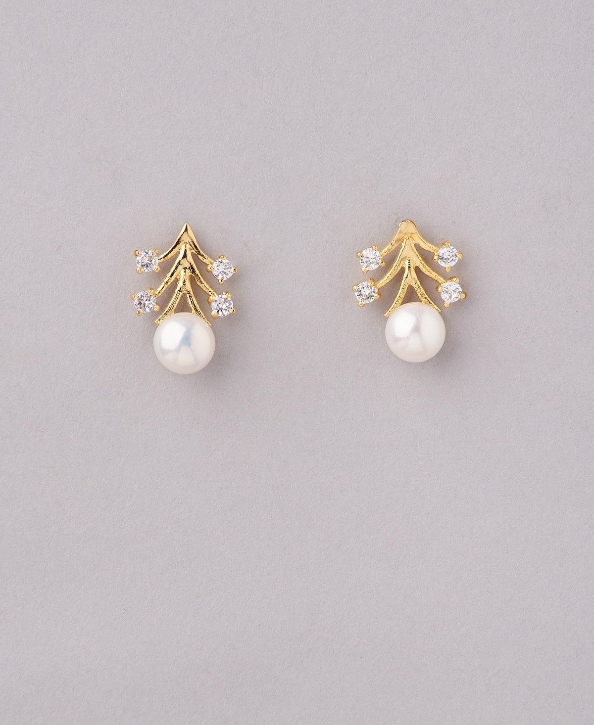 Trendy Real Pearl Stud Earring - Chandrani Pearls