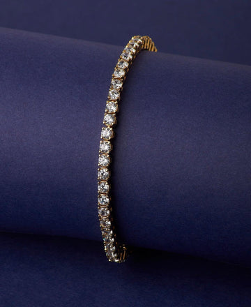 Trendy Stone Studded Metallic Bracelet - Chandrani Pearls