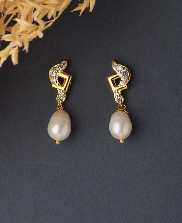 Trendy White Pearl Hanging Earring - Chandrani Pearls