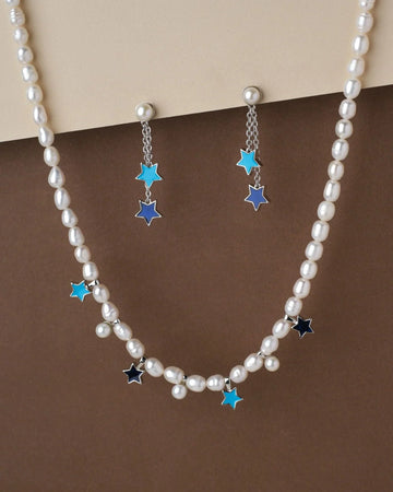 Wrapped In The Night-Sky Pearl Necklace Set - Chandrani Pearls