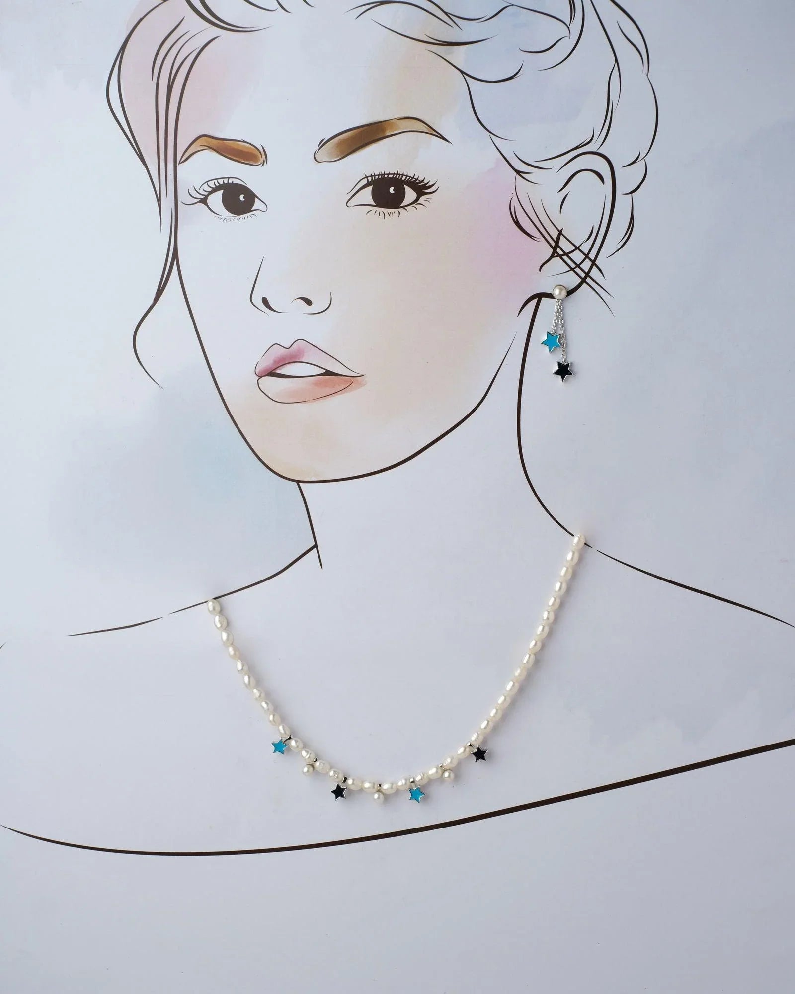 Wrapped In The Night-Sky Pearl Necklace Set - Chandrani Pearls