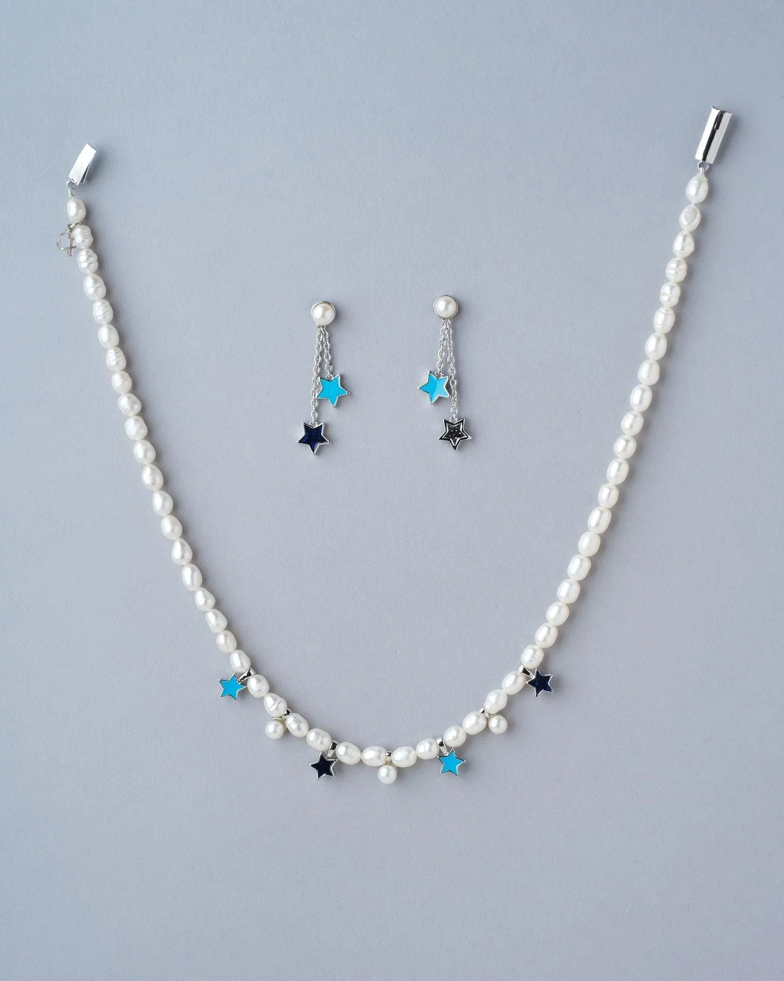 Wrapped In The Night-Sky Pearl Necklace Set - Chandrani Pearls