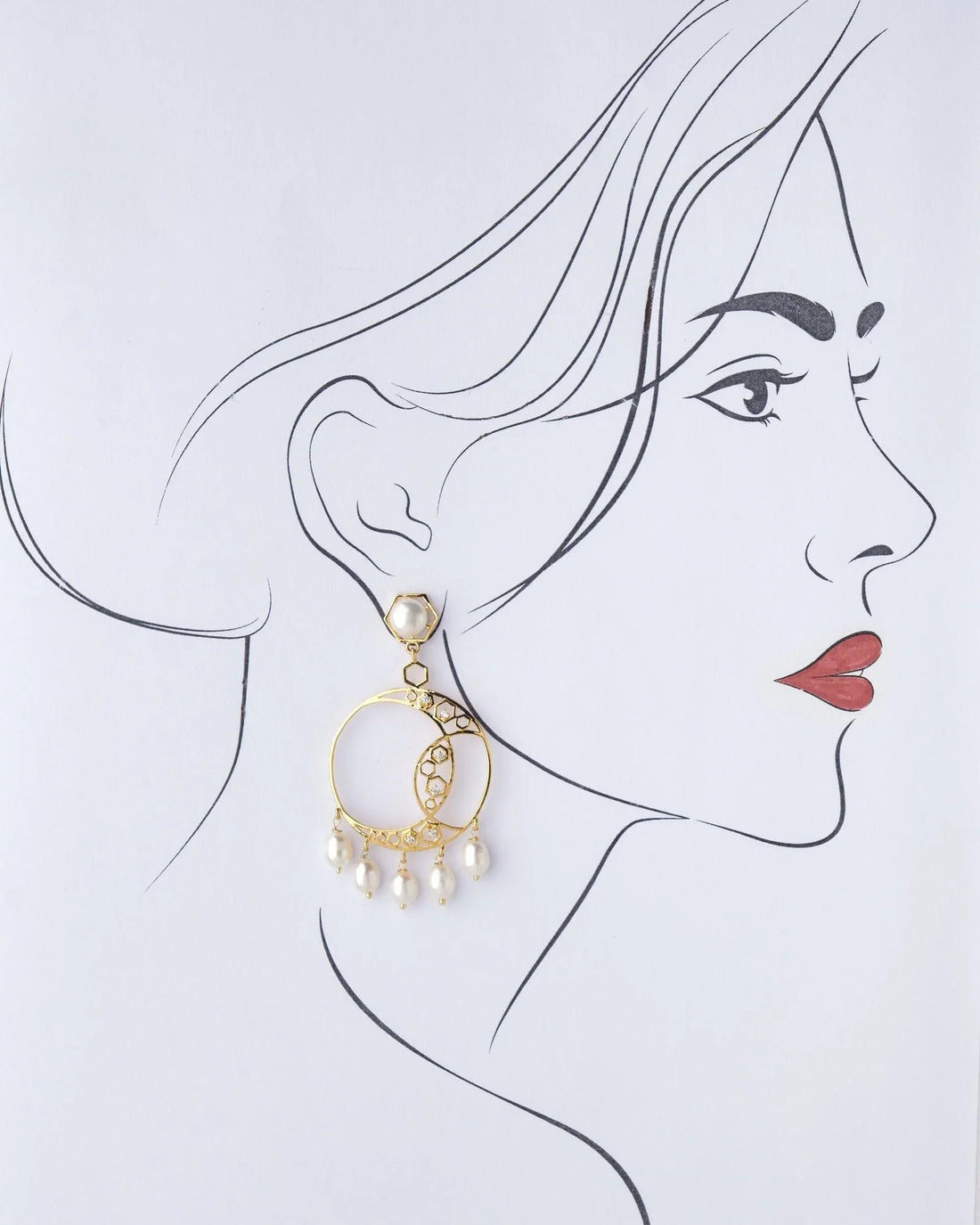 Zoey Entwine CZ Jhumka Earring - Chandrani Pearls