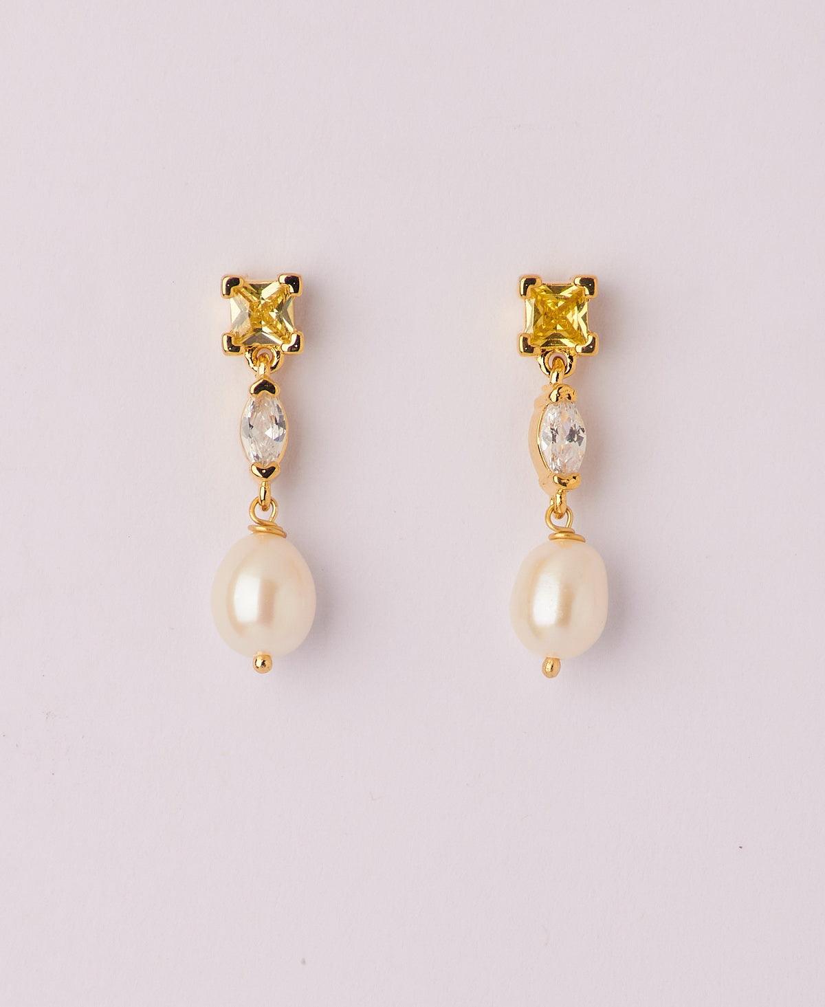 Elegant Hanging Drop Pearl Earring - Chandrani Pearls