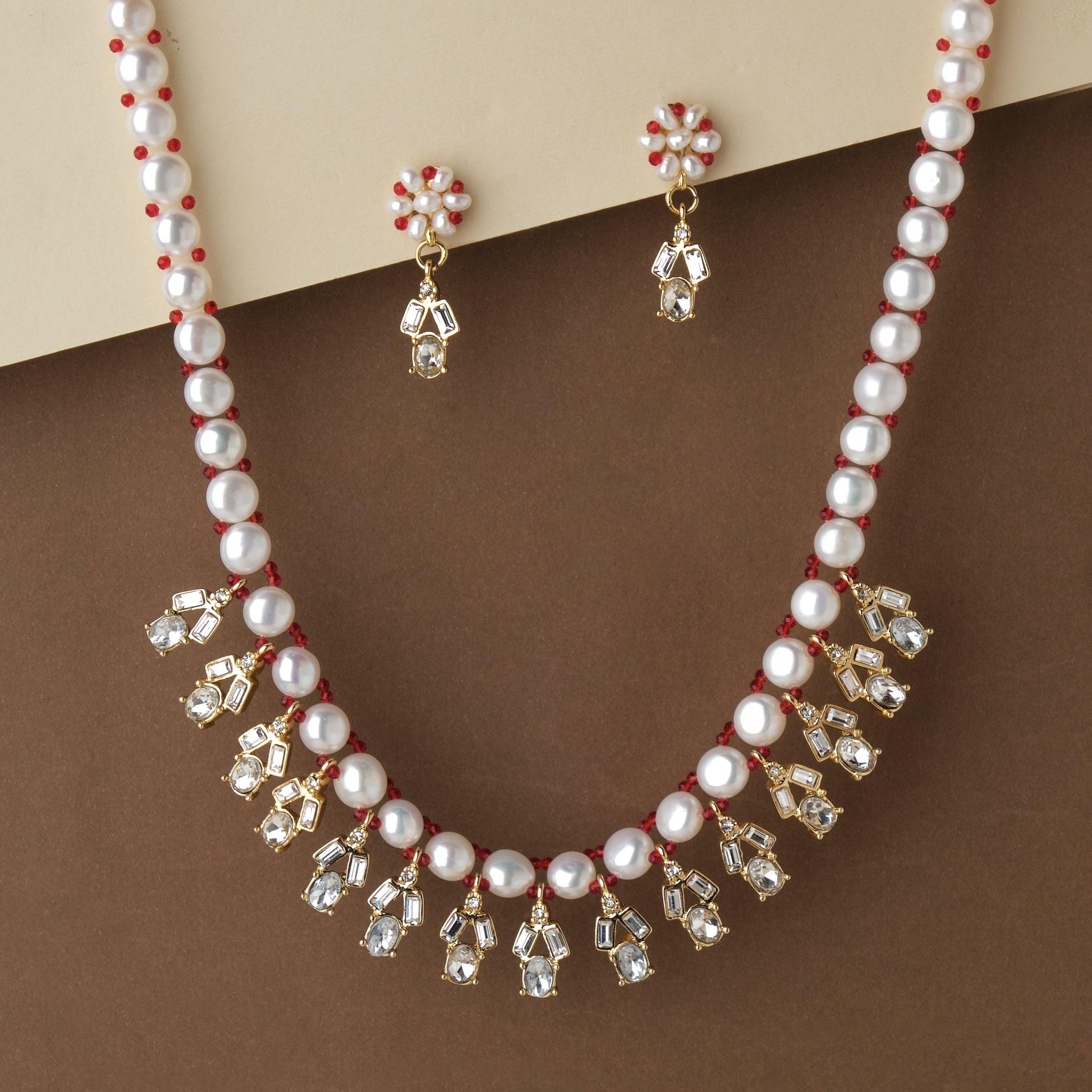 Fashionable Pearl & Beads Necklace Set - Chandrani Pearls