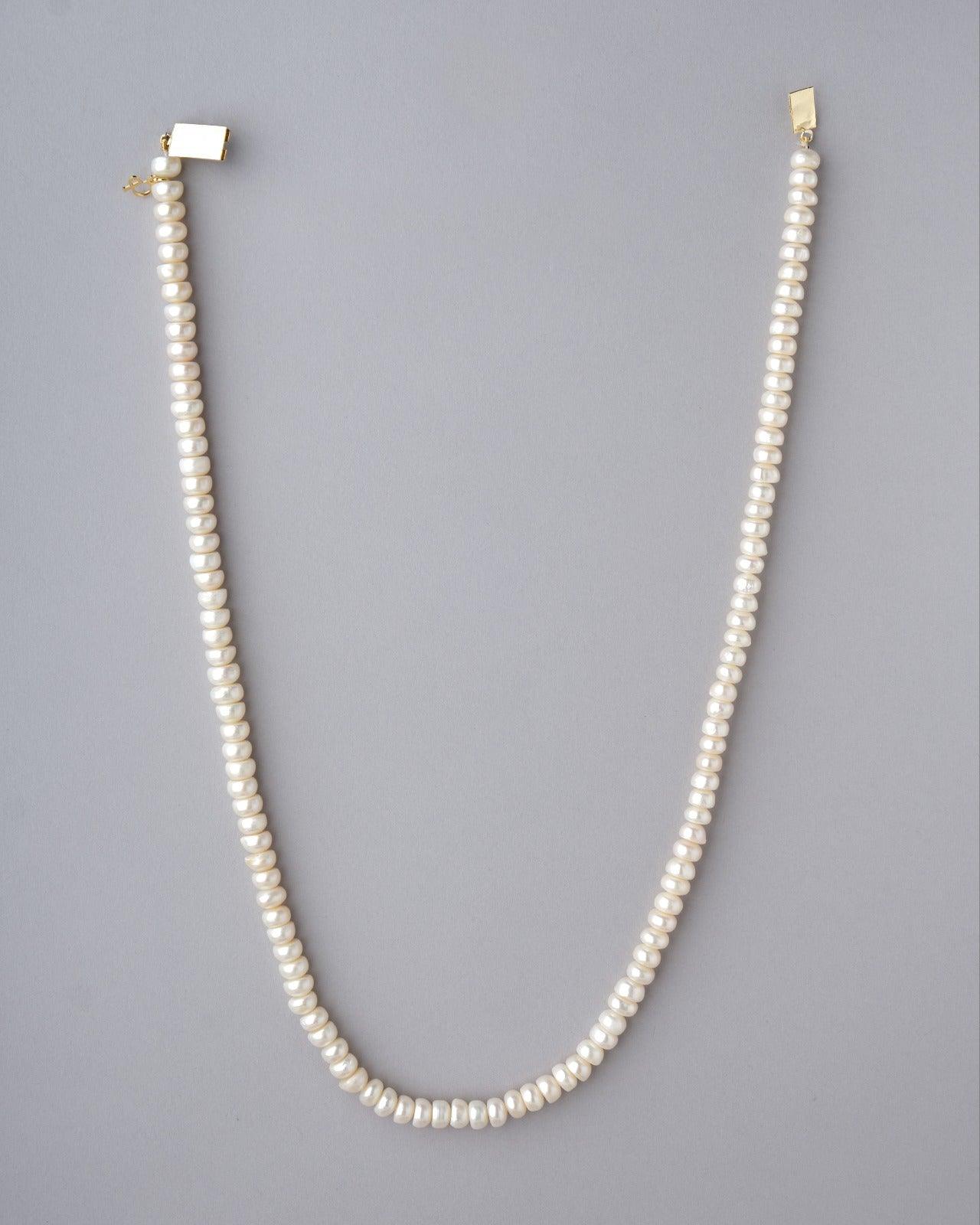 Simple White Pearl Necklace - Chandrani Pearls