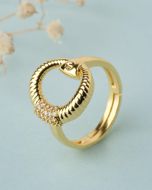 Sterling Golden Metallic Ring - Chandrani Pearls