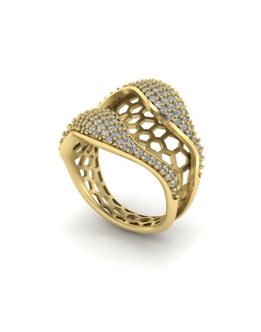 Sterling Stone Studded Silver Ring - Chandrani Pearls