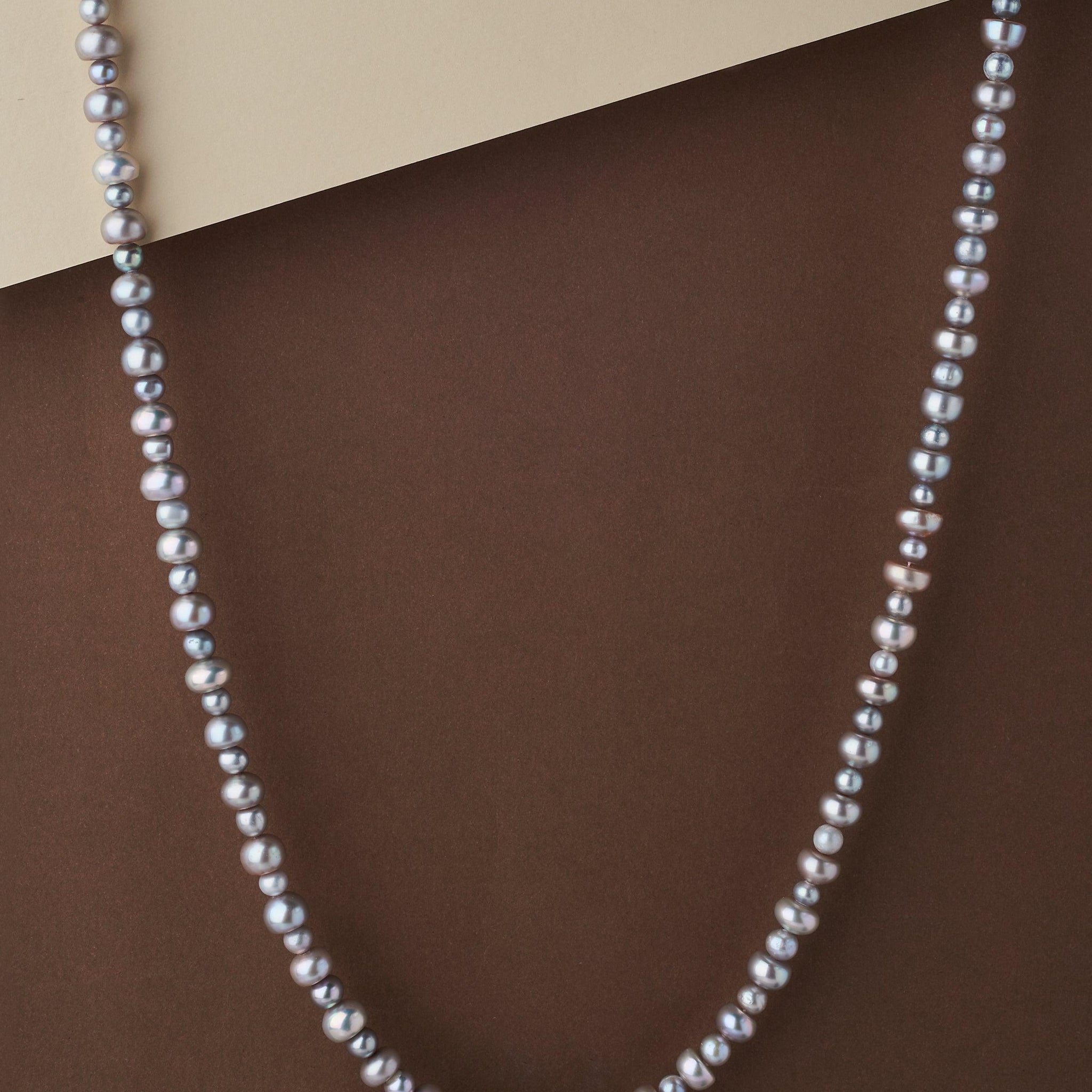 Trendy Single line Pearl Necklace - Chandrani Pearls