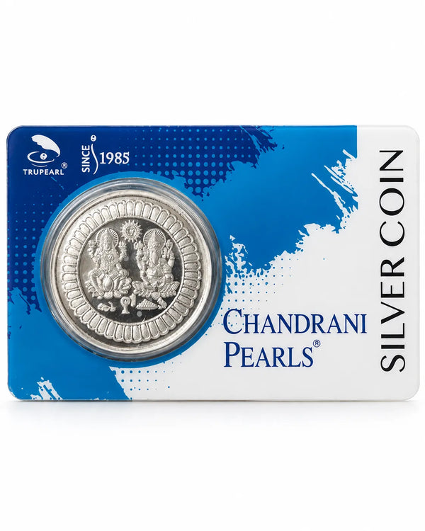 999 Purity Lakshmi Ganesha Embossed 10 GM Silver Coin