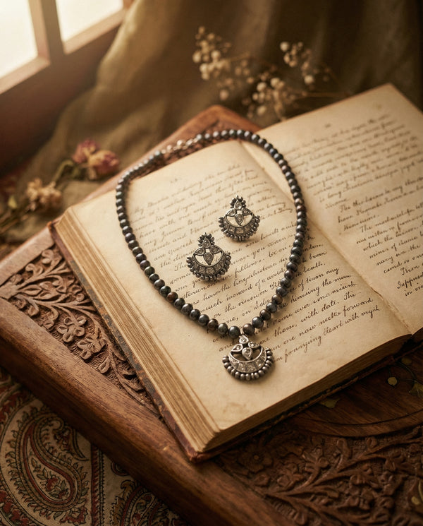 Midnight Iris Pearl & CZ Set