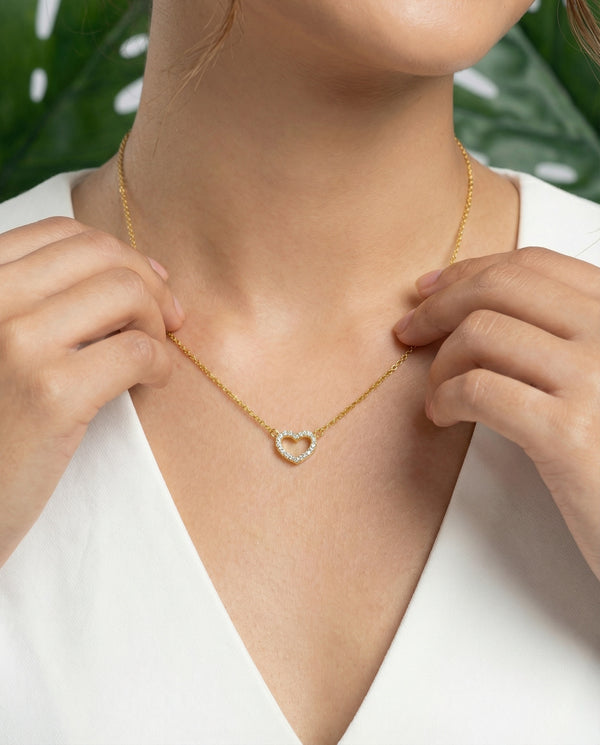 Eternal Love Open Heart Pendant Necklace