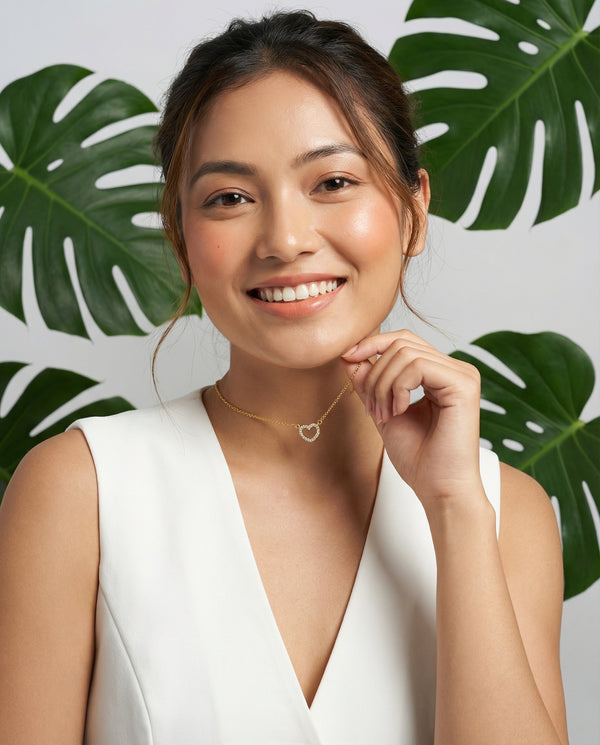 Eternal Love Open Heart Pendant Necklace