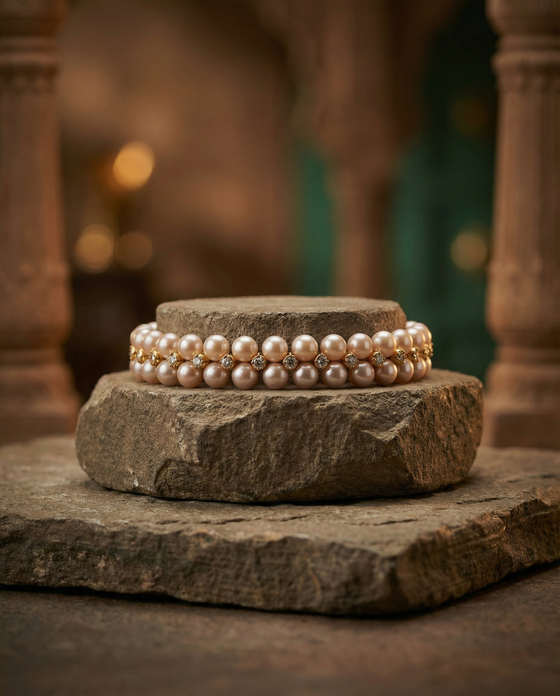 Classic Two-Strand Pearl Statement Bracelet