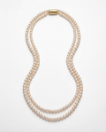 Real freshwater white pearl mala necklace