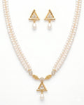 Double line pearl necklace