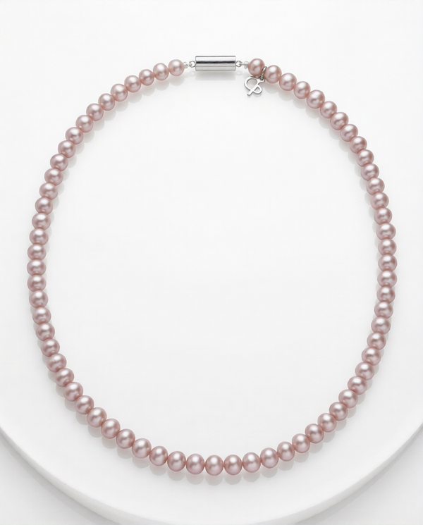 Natural Lavender Freshwater Pearl Mala