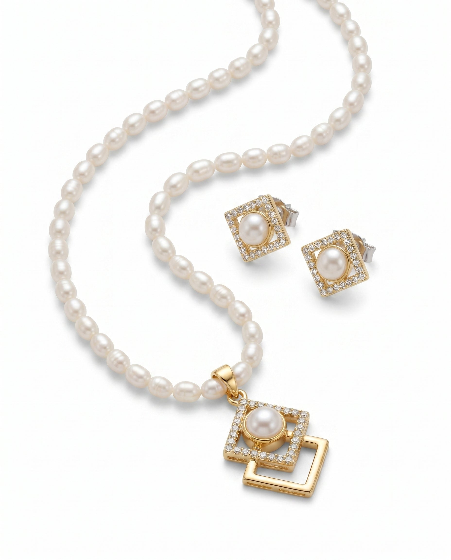 freshwater pearl necklace set