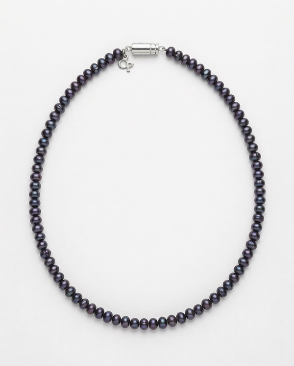 Midnight Iridescent Black Pearl Mala