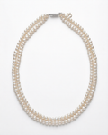 Freshwater white colour pearl mala necklace