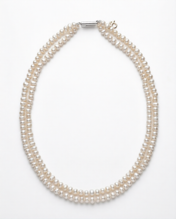 Double-Strand Freshwater Pearl Mala