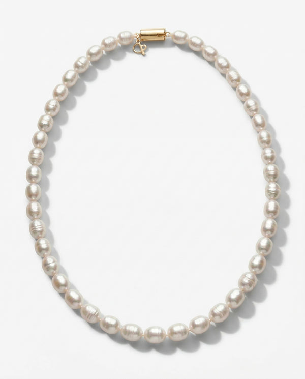 Bold Lustre Freshwater Polished Pearl Mala