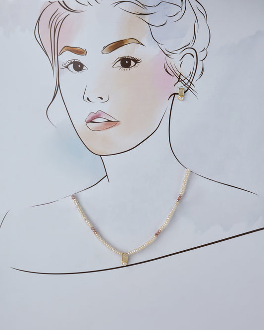 Elegant Pearl Necklace Set