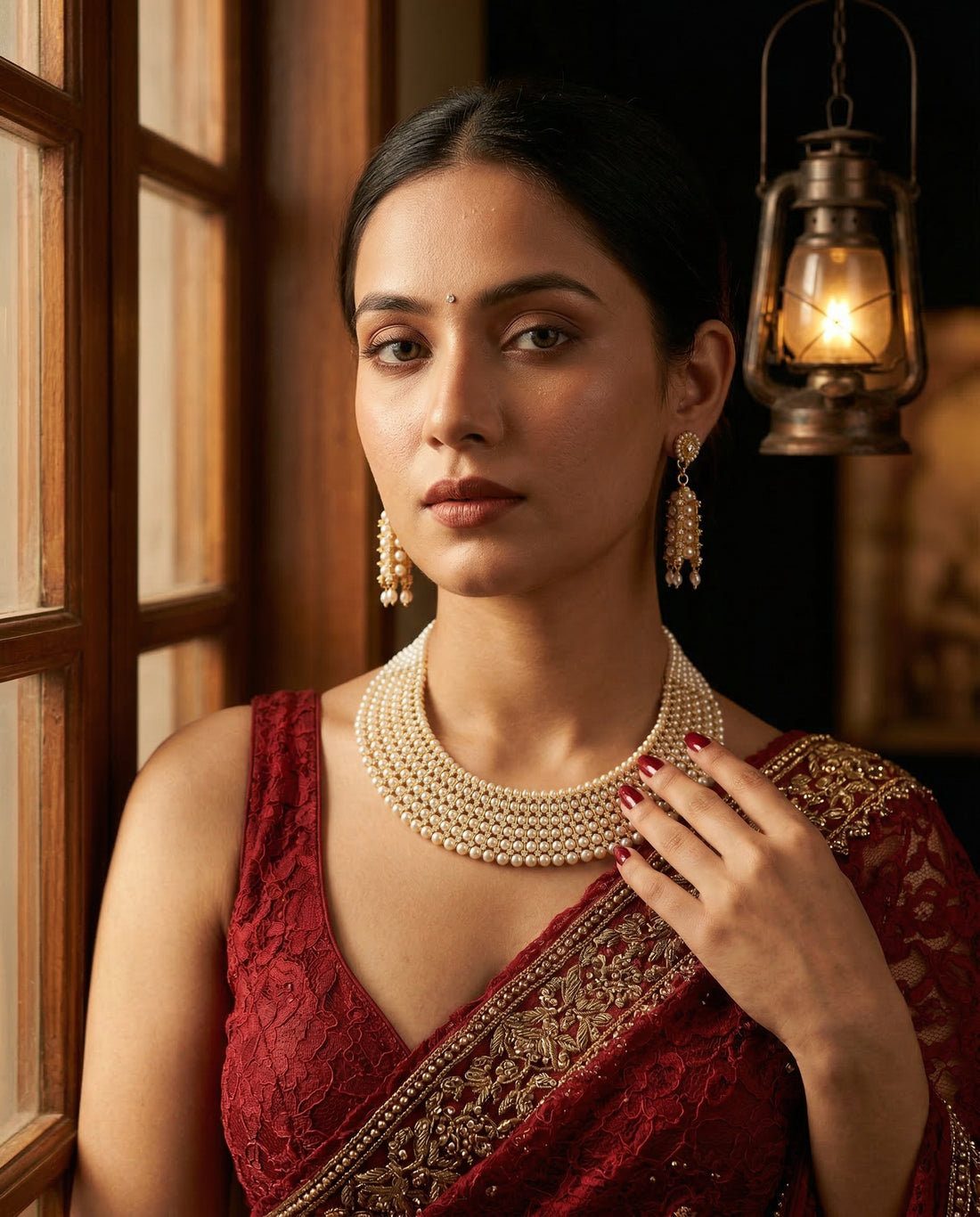 Imperial Multi-Strand Pearl Necklace & Earring Set