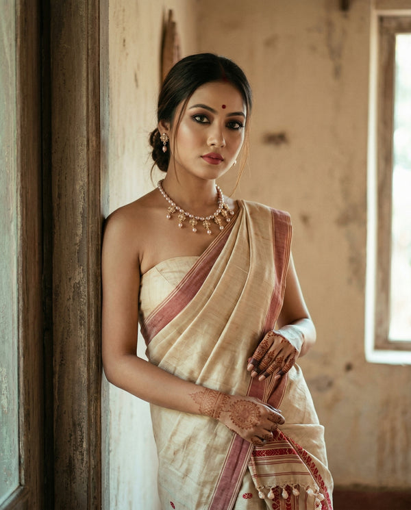 Blush Rose Pearl & Snowflake CZ Jewellery Set