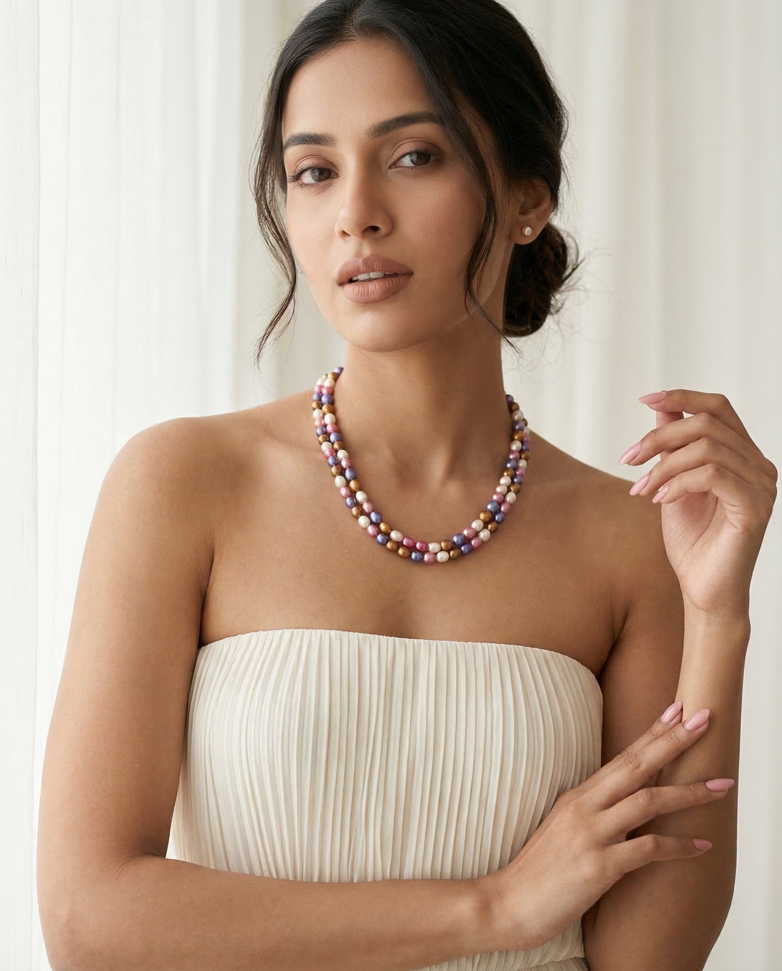 Double-Strand Multi-Colour Pearl Mala