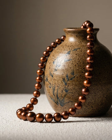 Lustrous Brown Pearl mala