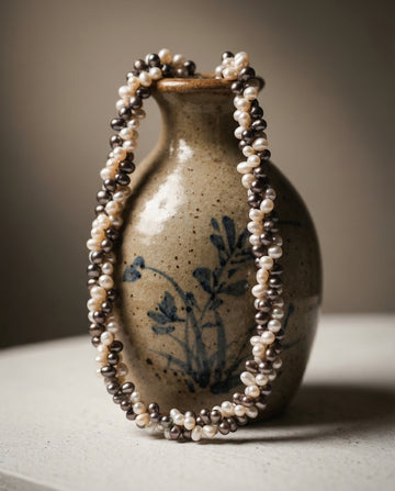 Multi-Tone Freshwater Pearl Twisted Mala