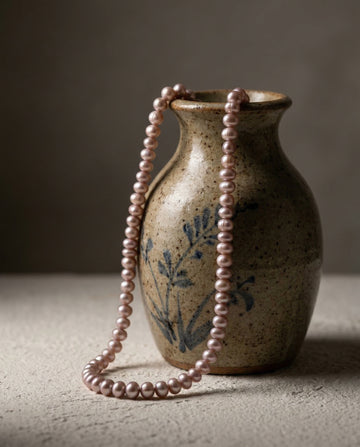 Dusty Rose Freshwater Pearl Mala