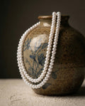 Freshwater white colour pearl mala necklace
