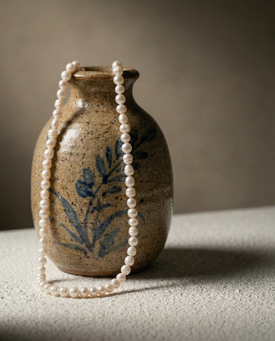 Handcrafted Freshwater Pearl Mala With Signature Gold-Tone Clasp