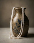 Real freshwater white pearl mala necklace