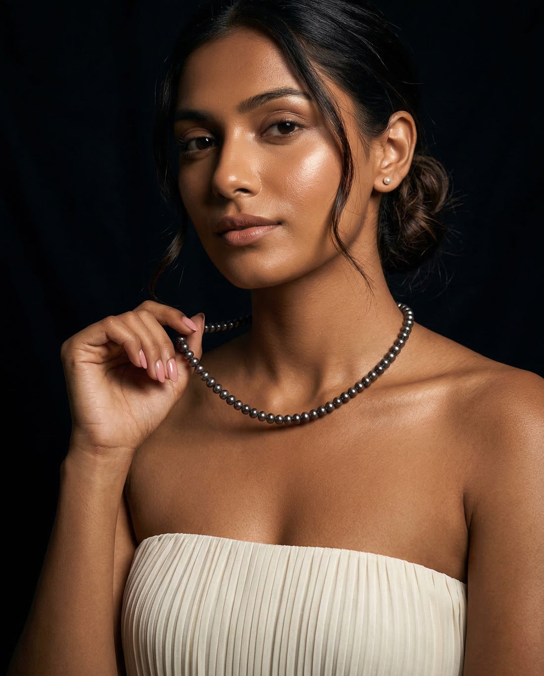 Midnight Iridescent Black Pearl Mala