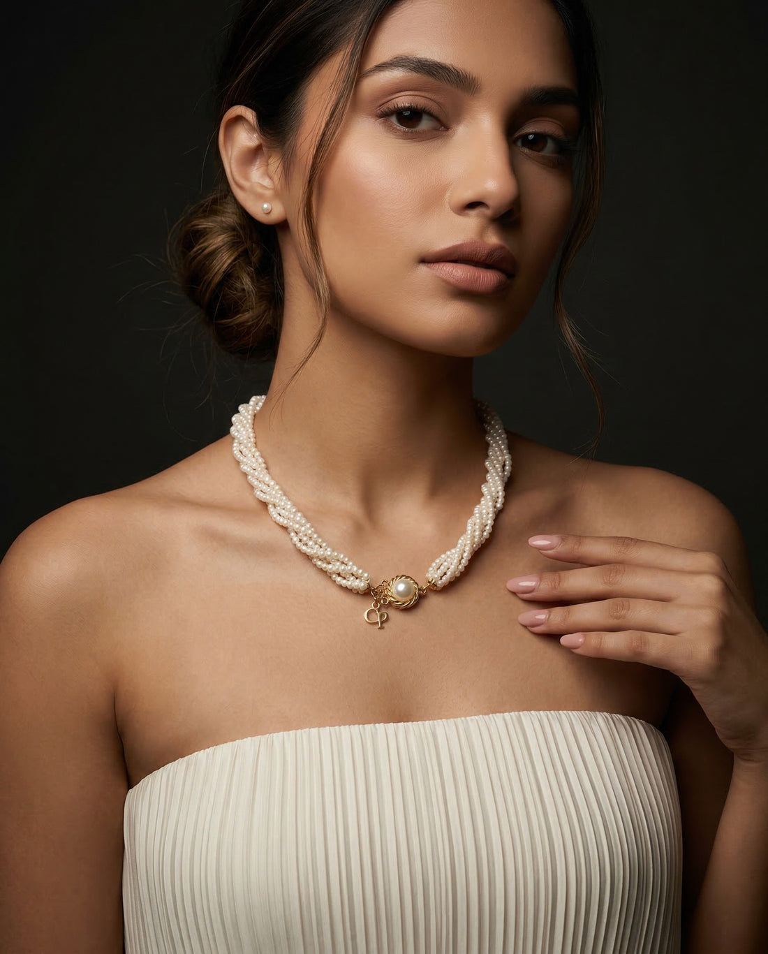 Vintage-Style Multi-Strand Twisted Rice Pearl Mala