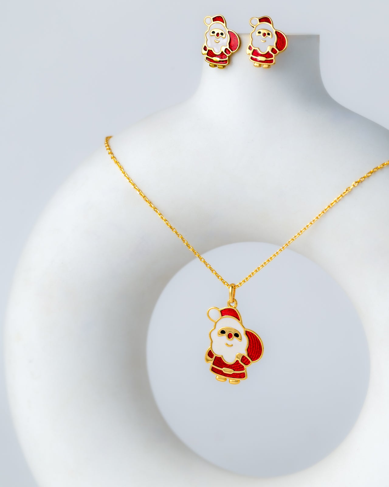 Santa Claus Pendant & Earring Set
