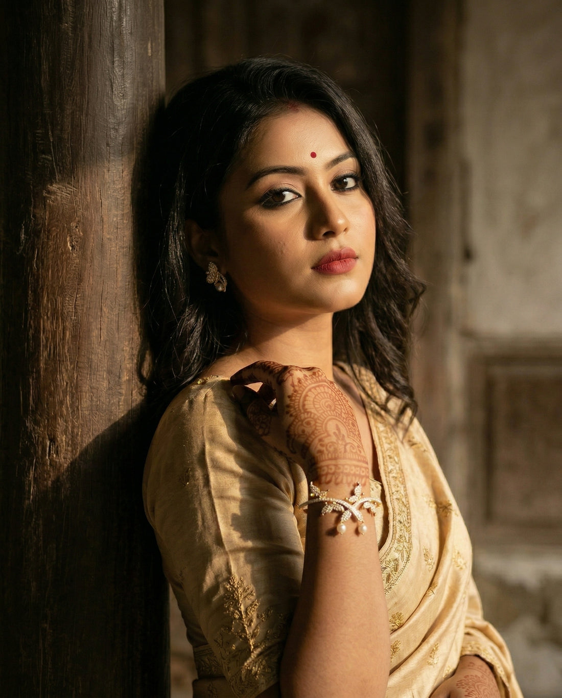 Nature-Inspired CZ Butterfly & Pearl Bangle