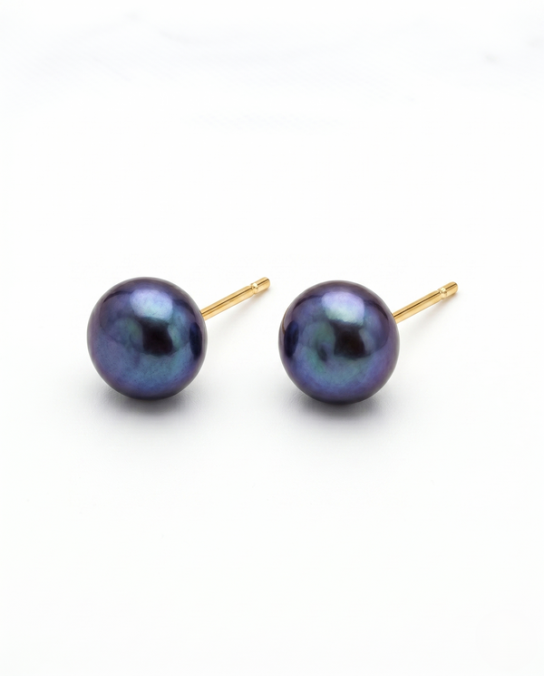 Midnight Lustre Pearl Studs