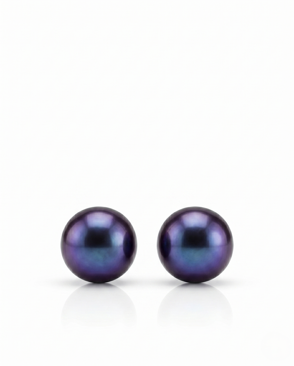 Midnight Lustre Pearl Studs