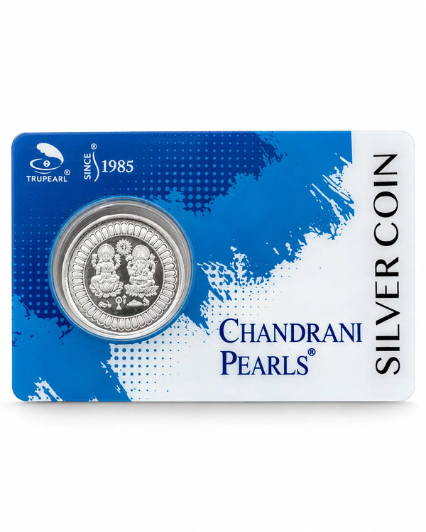 999 Purity Lakshmi Ganesha Embossed 5 GM Silver Coin