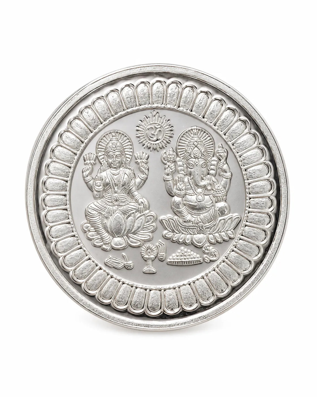 999 Purity Lakshmi Ganesha Embossed 5 GM Silver Coin