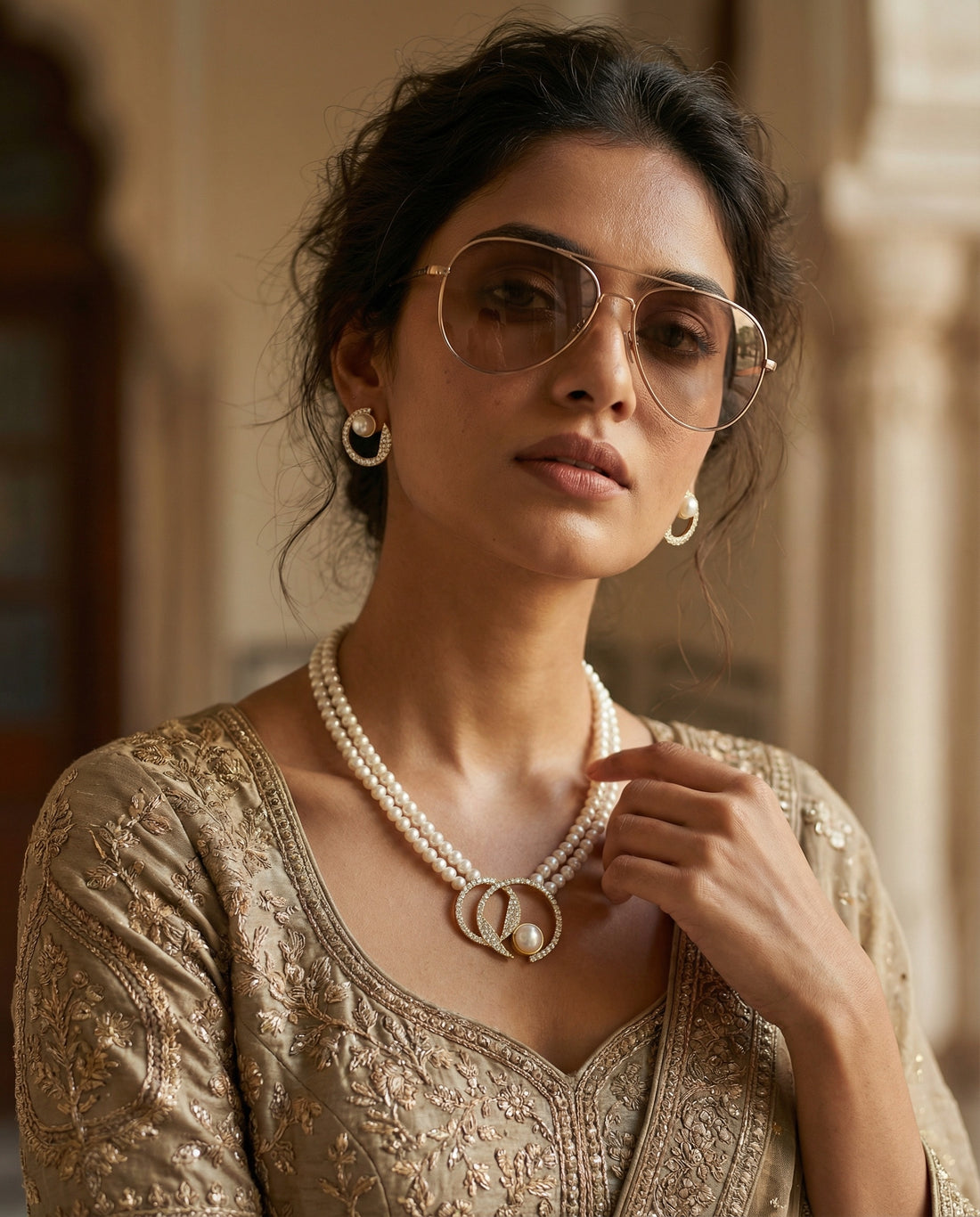 Celestial Orbit Double-Strand Pearl Set