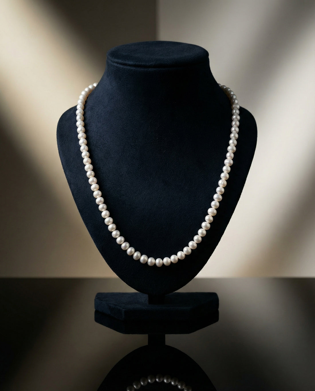 White Pearl Single Strand Necklace