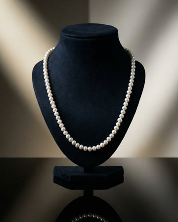 White Pearl Single Strand Necklace