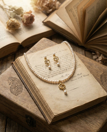 Celestial Moonlight Pearl CZ Jewellery Set